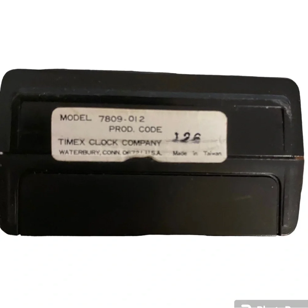 Vintage Timex Model 7809 Travel Alarm Black